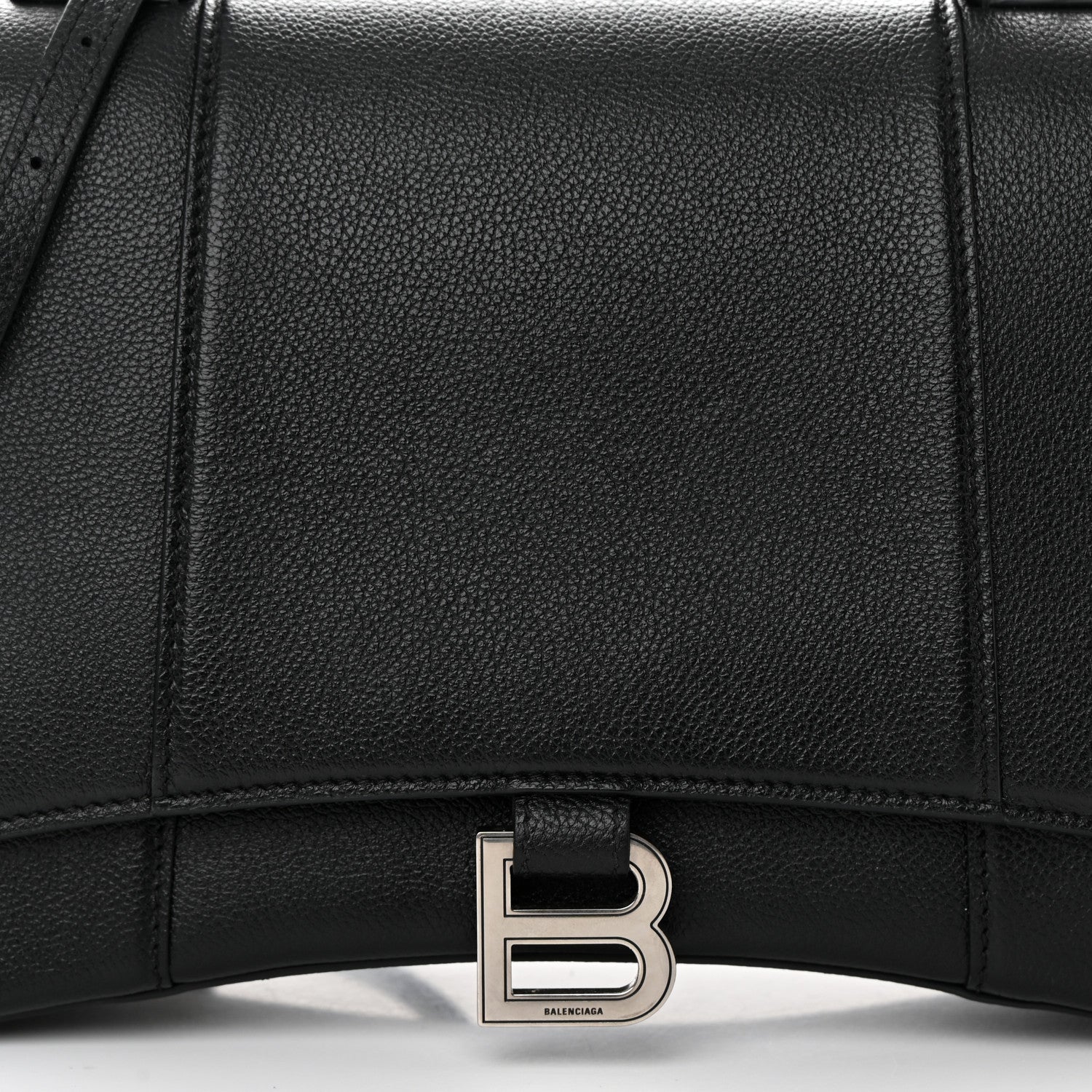 Balenciaga Grained Calfskin Medium Hourglass Top Handle Bag Black 6 of 19