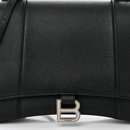 Balenciaga Grained Calfskin Medium Hourglass Top Handle Bag Black 6 of 19