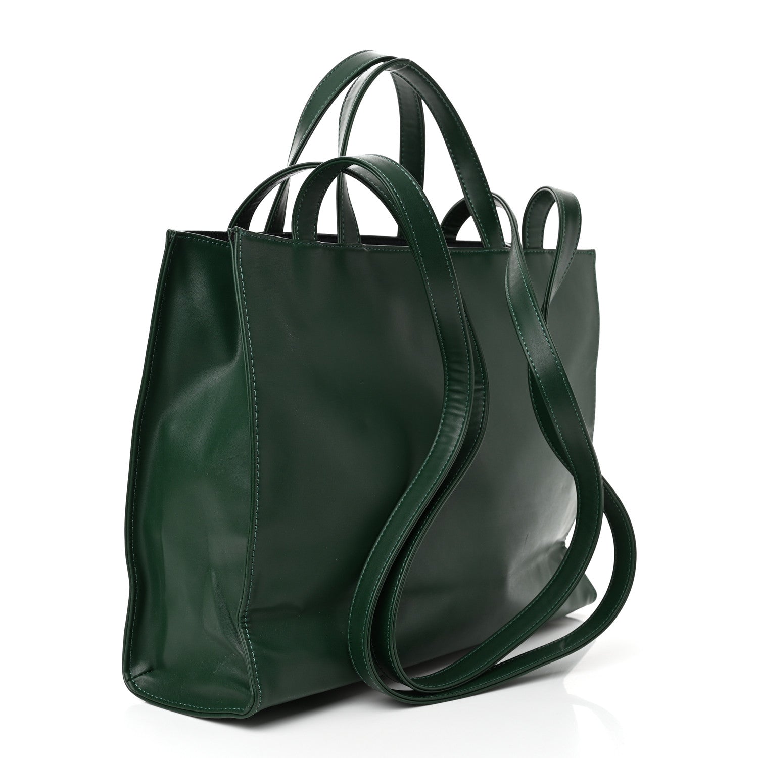 Telfar Vegan Leather Medium Shopping Bag Dark Olive 3 of 13