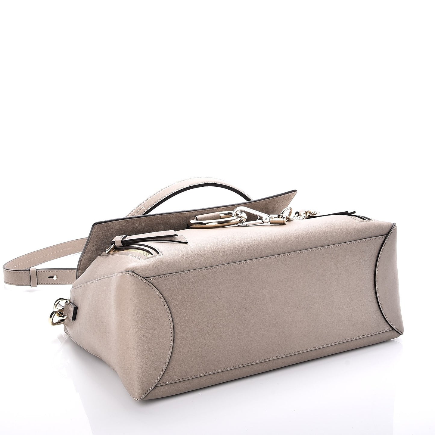 Calfskin Medium Faye Day Shoulder Bag Motty Grey