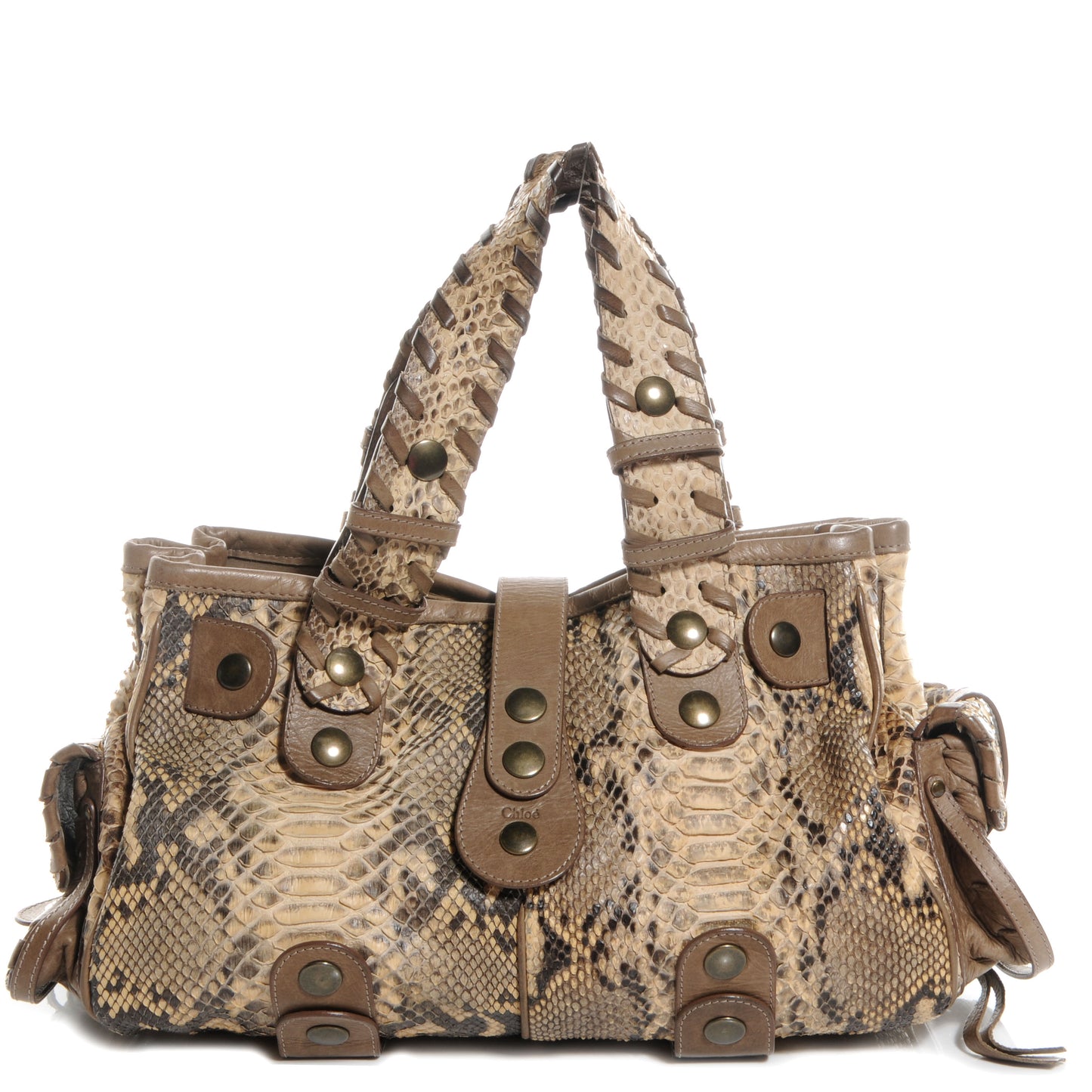 Python Silverado Tote Beige