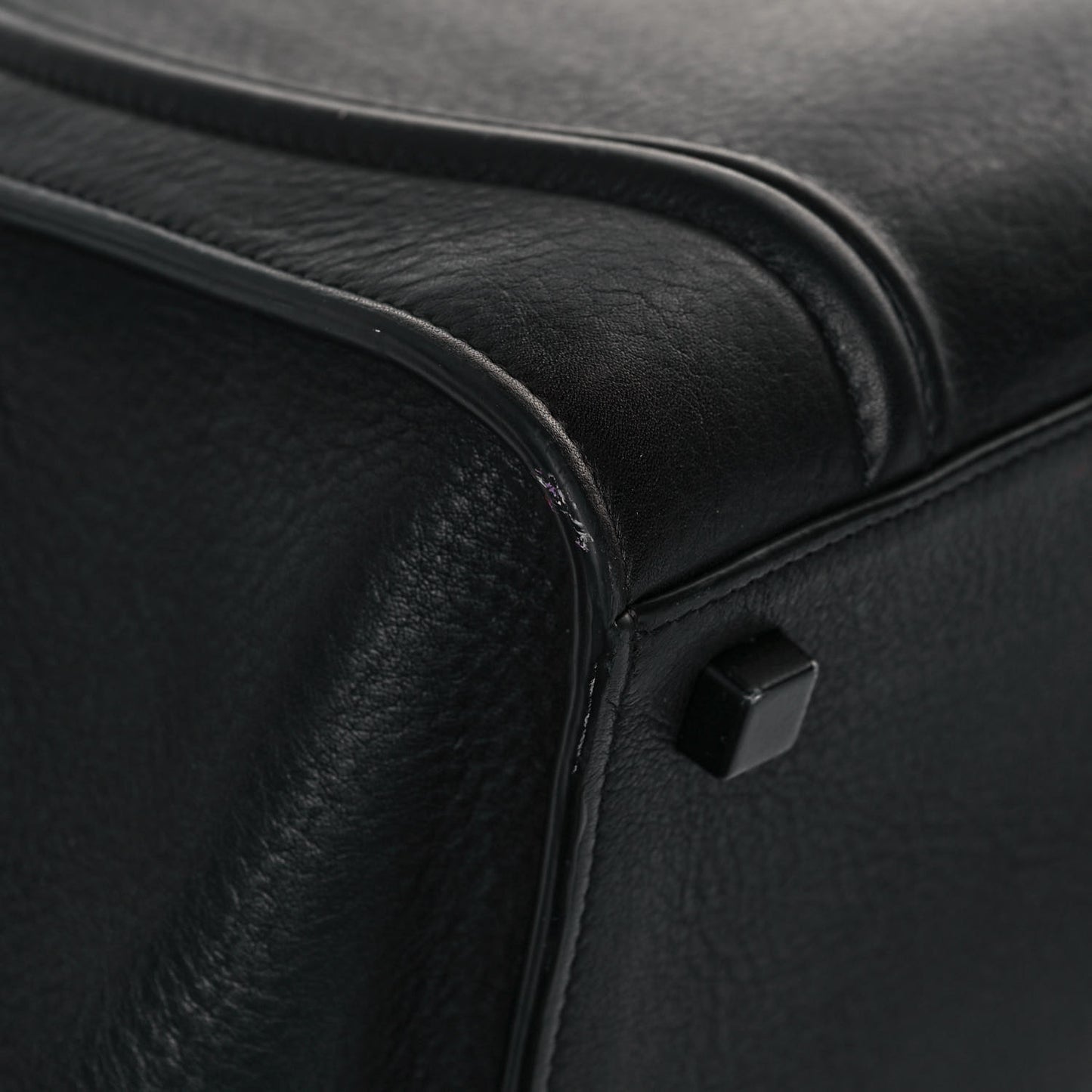 Supple Calfskin Large Phantom Luggage Black