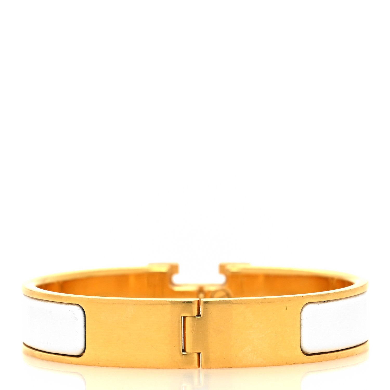 Hermes Enamel Narrow Clic Clac H Bracelet PM White 3 of 6