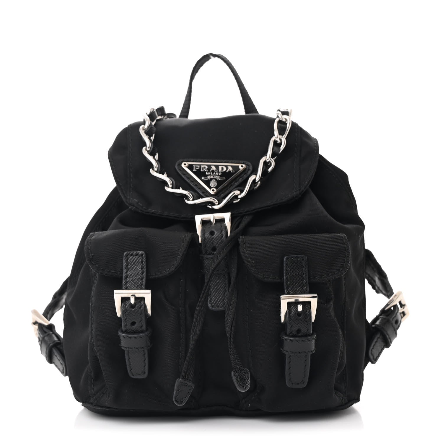 Prada Nylon Vela Mini Crossbody Backpack Black 1689858 – FASHIONPHILE