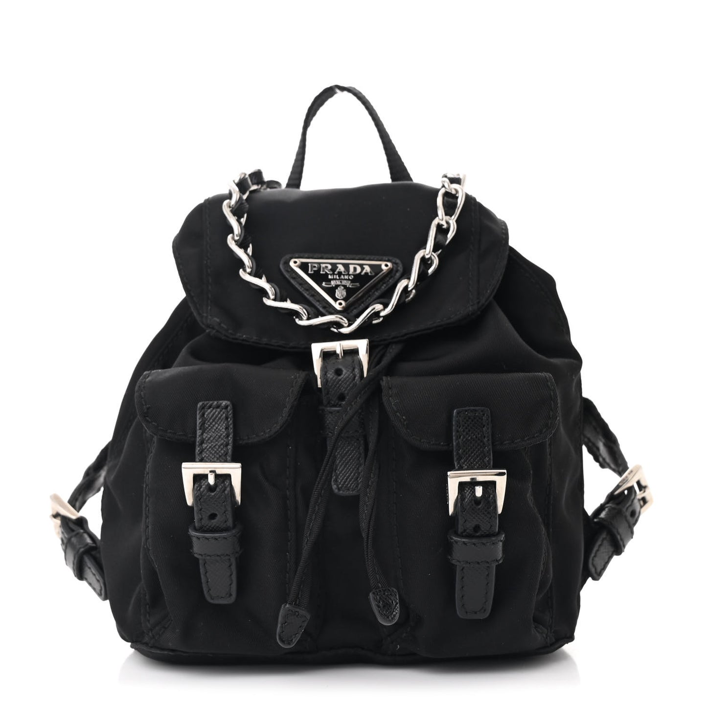 Nylon Vela Mini Crossbody Backpack Black