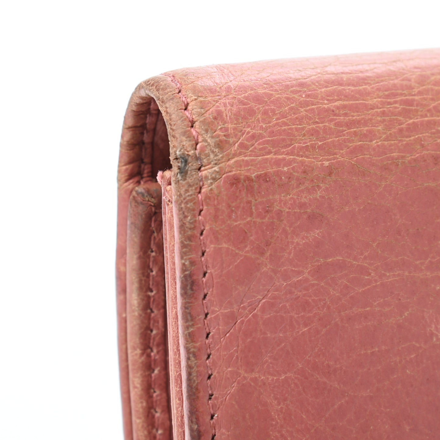 Agneau Classic Hardware Money Wallet Rose Bruyere