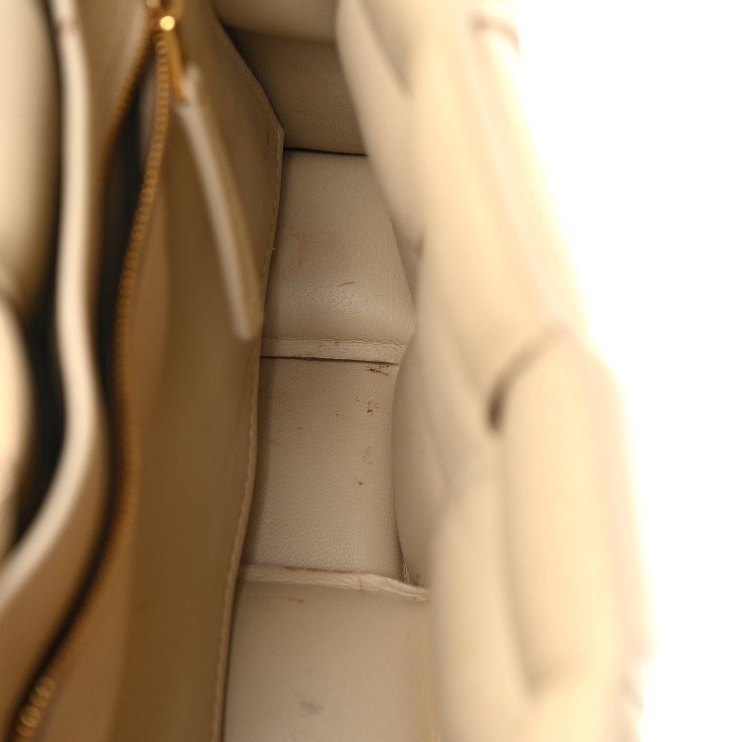 Nappa Maxi Intrecciato Padded Cassette Crossbody Bag Porridge