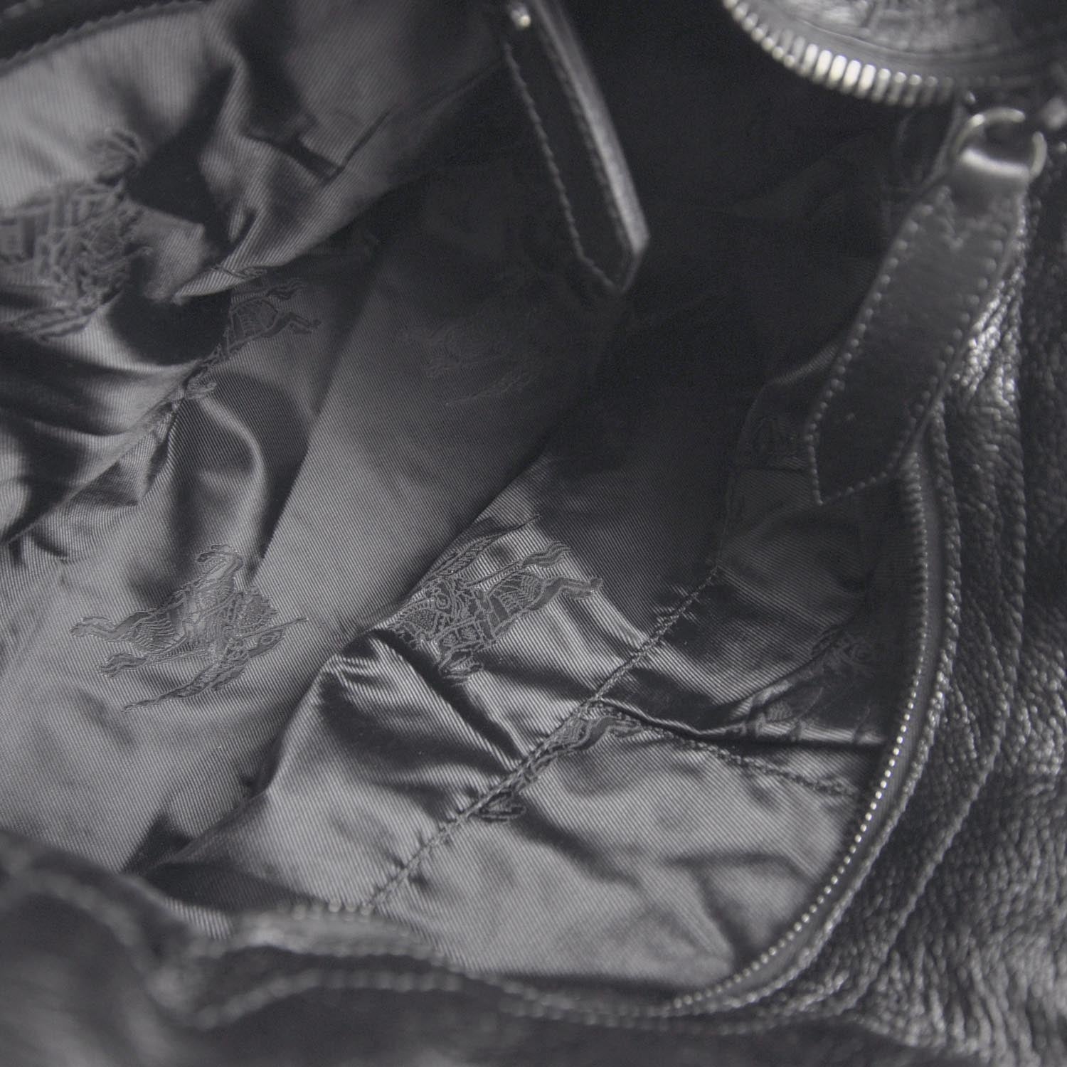 Burberry Leather Metal Stitch Lowry Black 6 of 9