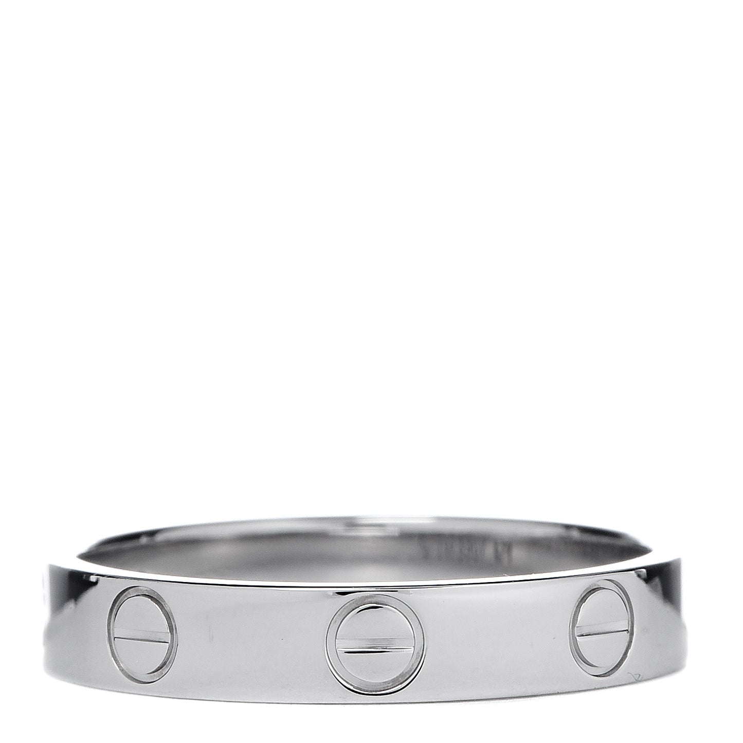 Platinum 3.5mm LOVE Wedding Band Ring 54 6.75