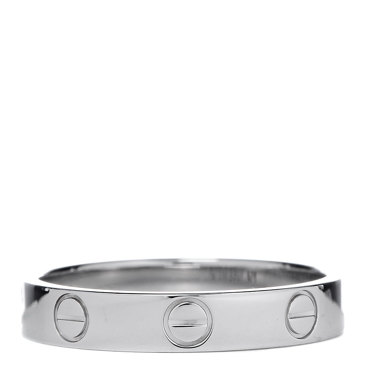 Cartier Platinum 3.5mm LOVE Wedding Band Ring 54 6.75 1 of 4