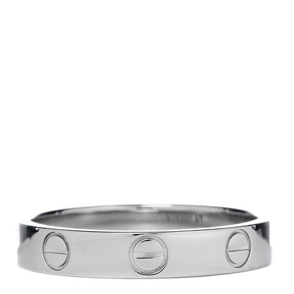 Cartier Platinum 3.5mm LOVE Wedding Band Ring 54 6.75 1 of 4