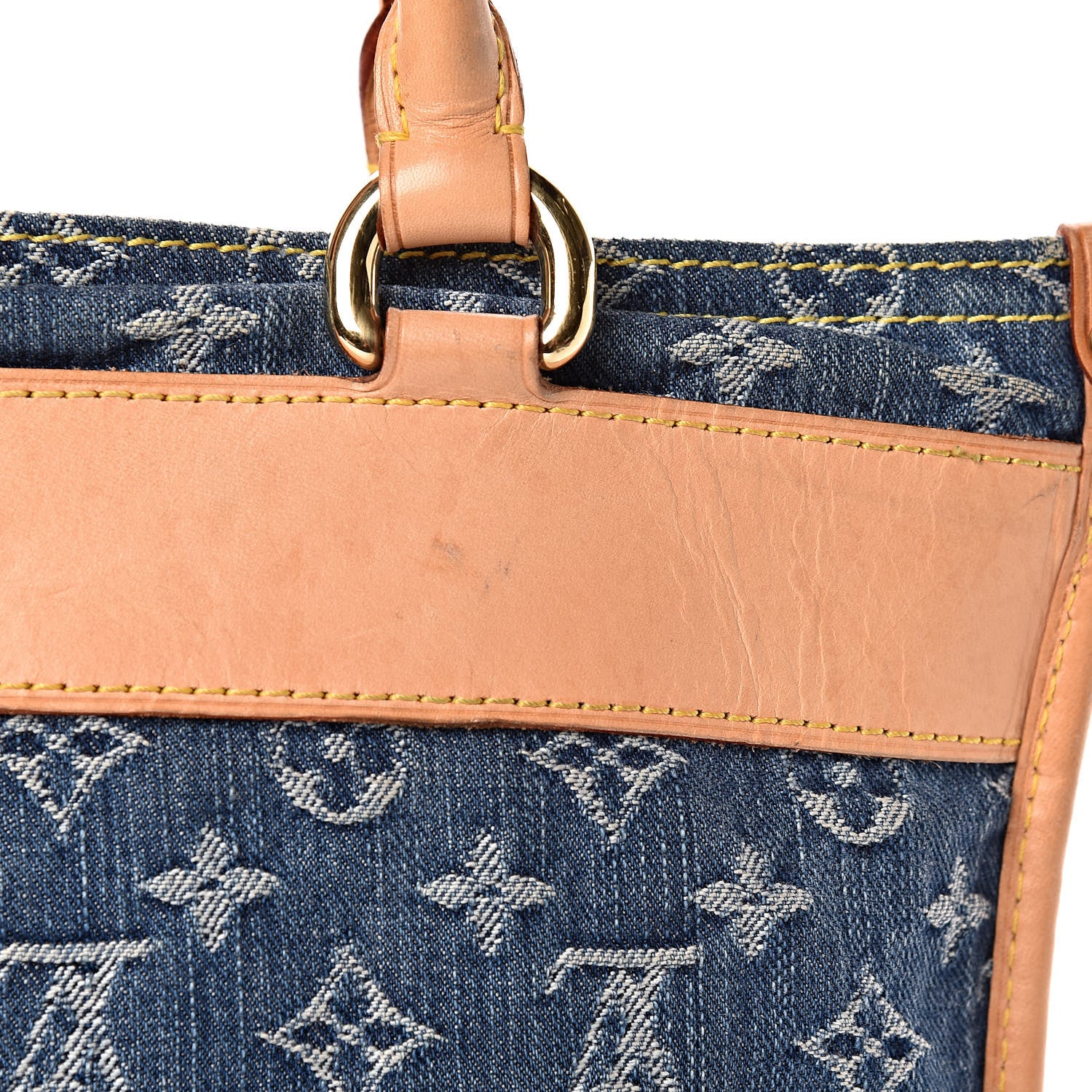 Louis Vuitton Monogram Denim Sac Plat Blue 10 of 12