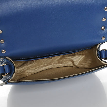Valentino Garavani Vitello Mini Rockstud Halfmoon Saddle Bag Light Sapphire 5 of 6