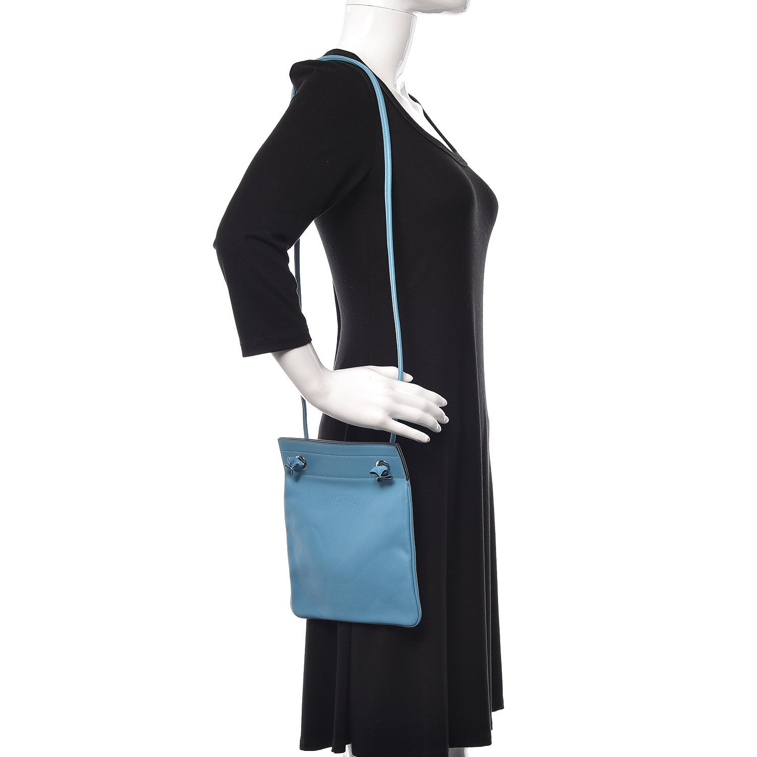 Hermes Milo Lambskin Swift Mini Aline Bleu Du Nord 2 of 10