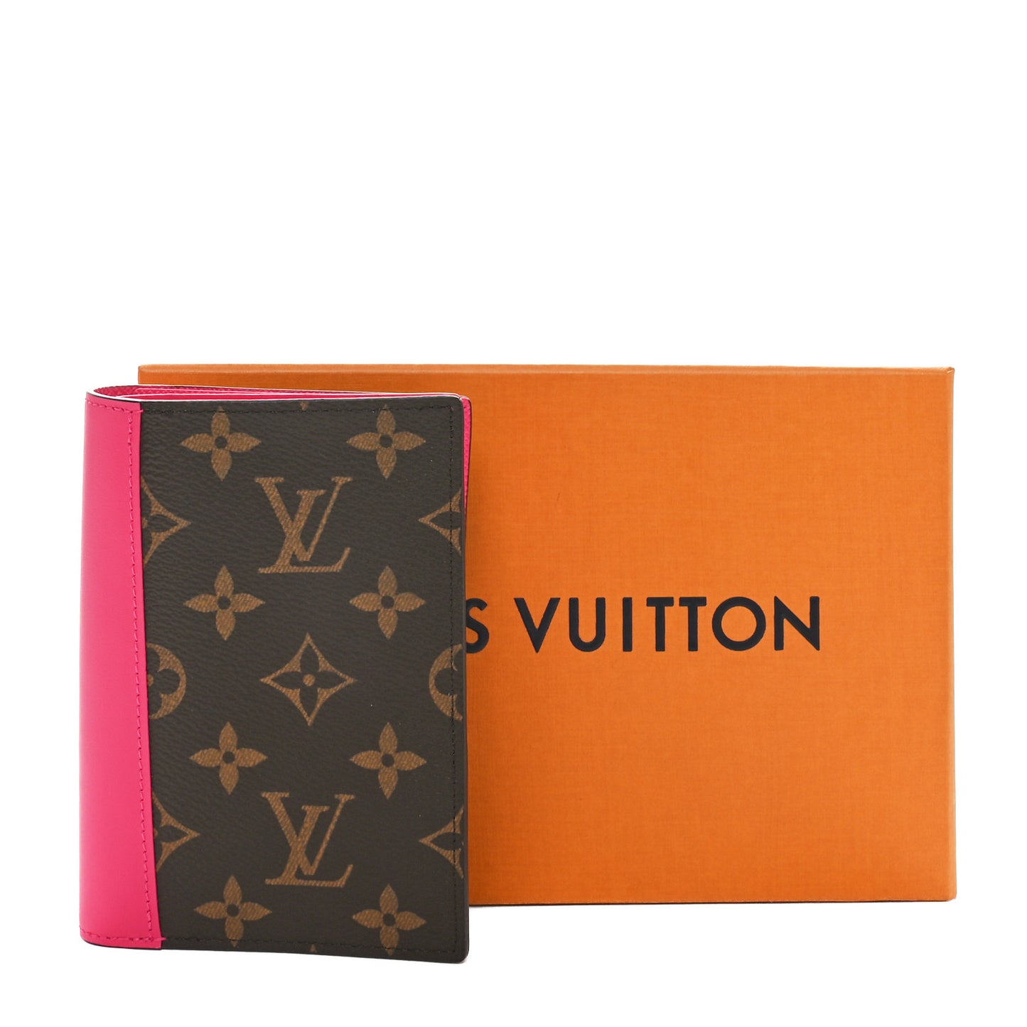 Monogram Macassar Passport Cover Fuchsia