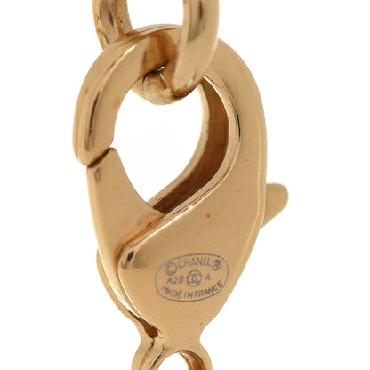 Chanel Calfskin Crystal Chain Camellia Belt 80 Black Gold 4 of 5