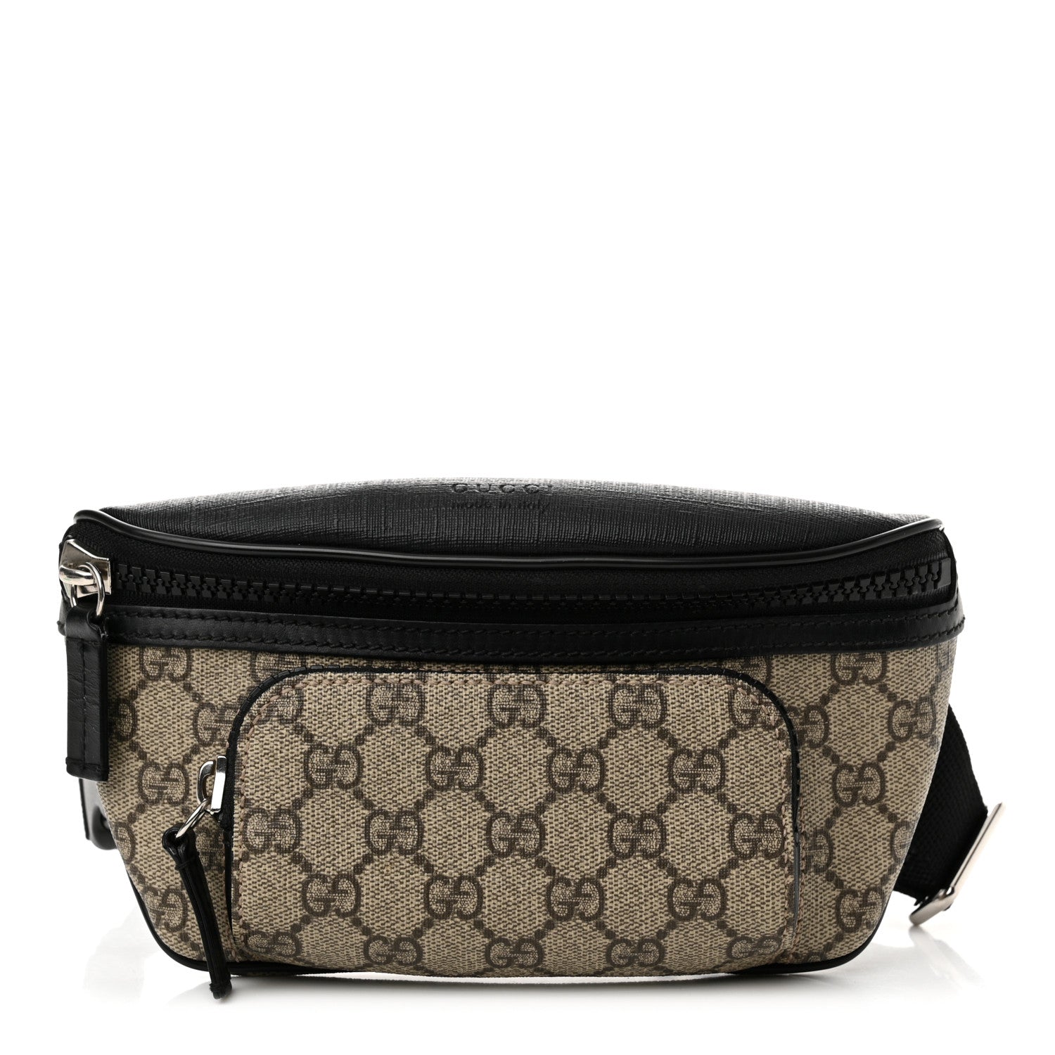 Gucci GG Supreme Monogram Belt Bag Black 1 of 12