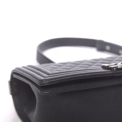 Chanel Caviar Quilted Medium Boy Flap Black 10 of 14