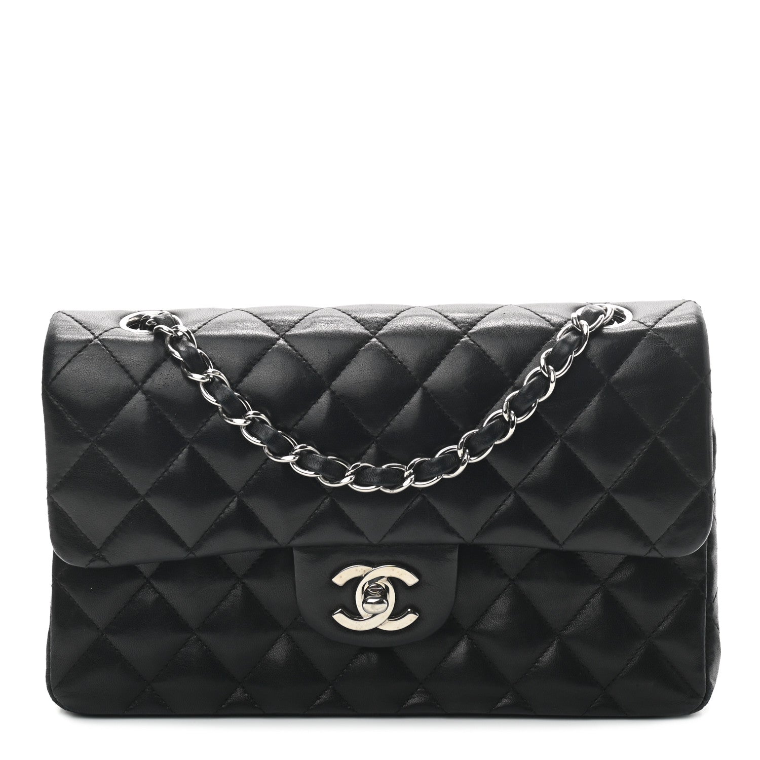 Chanel Lambskin Quilted Small Double Flap Black 1 of 10