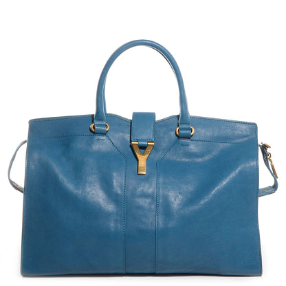 Saint Laurent Sheepskin Large Cabas ChYc Blue 1 of 9