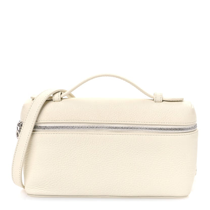 Loro Piana Grained Calfskin L19 Extra Pocket Pouch Whisper White 1 of 10