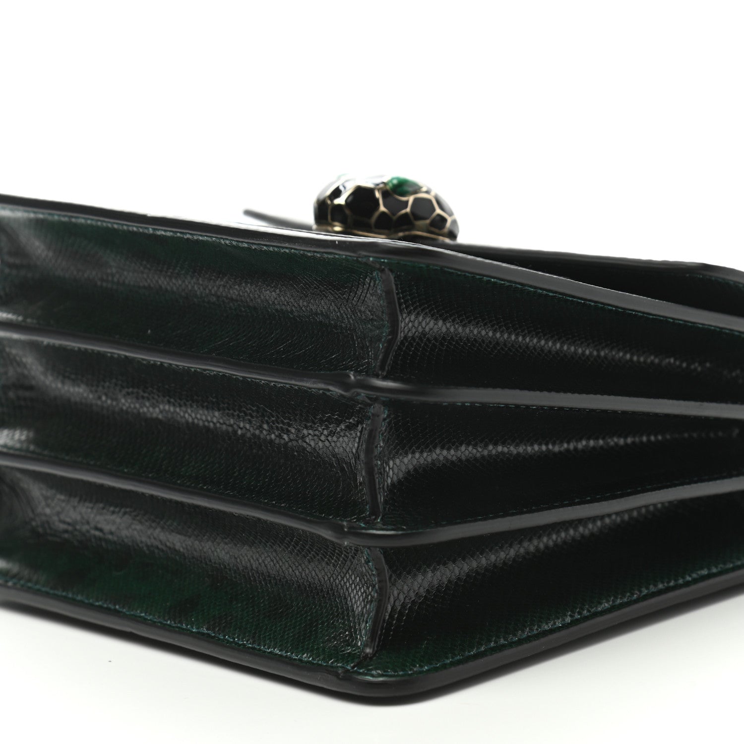 Bulgari Shiny Karung Serpenti Forever Top Handle Emerald Green 5 of 9