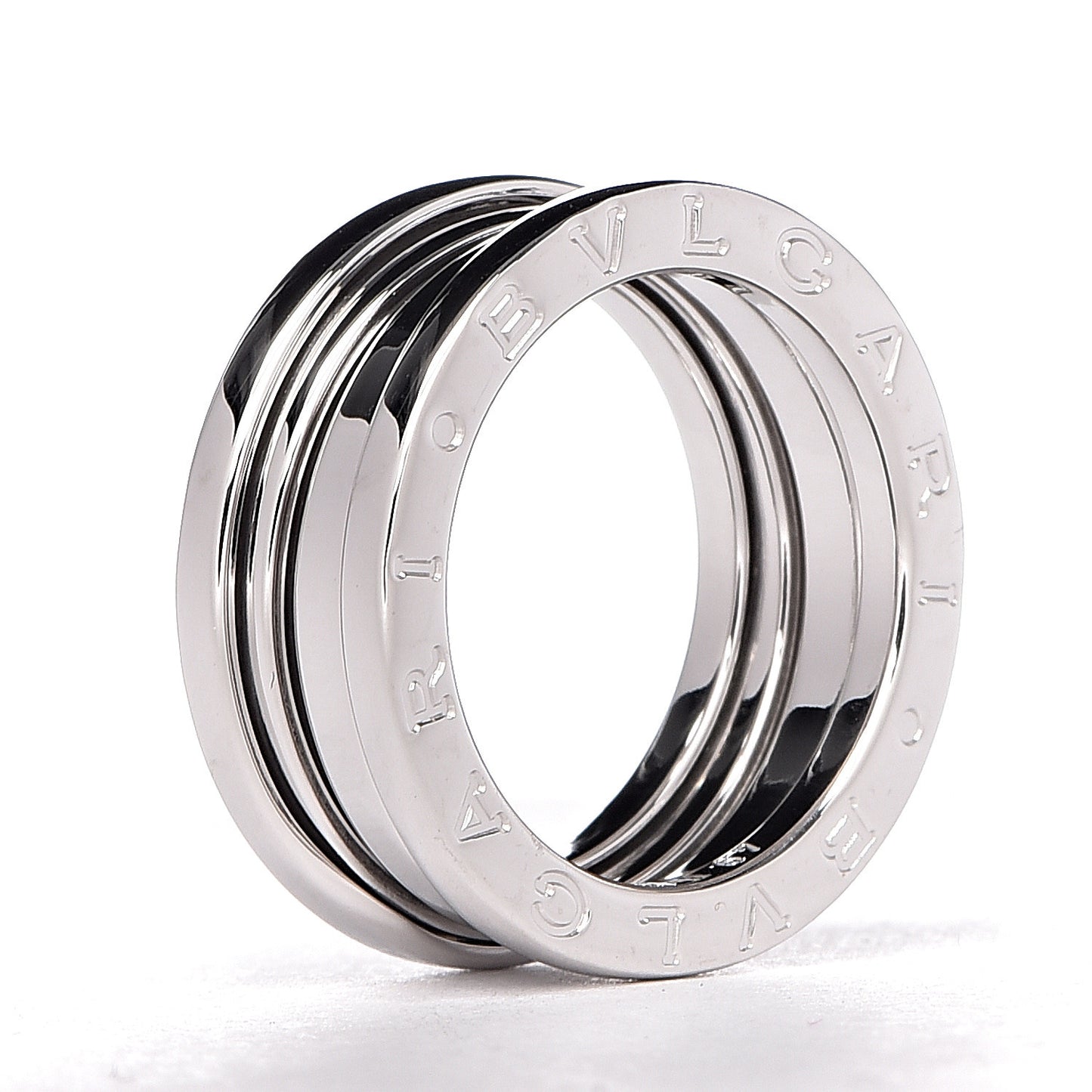 18K White Gold B.Zero1 Three-Band Ring 49 4.75