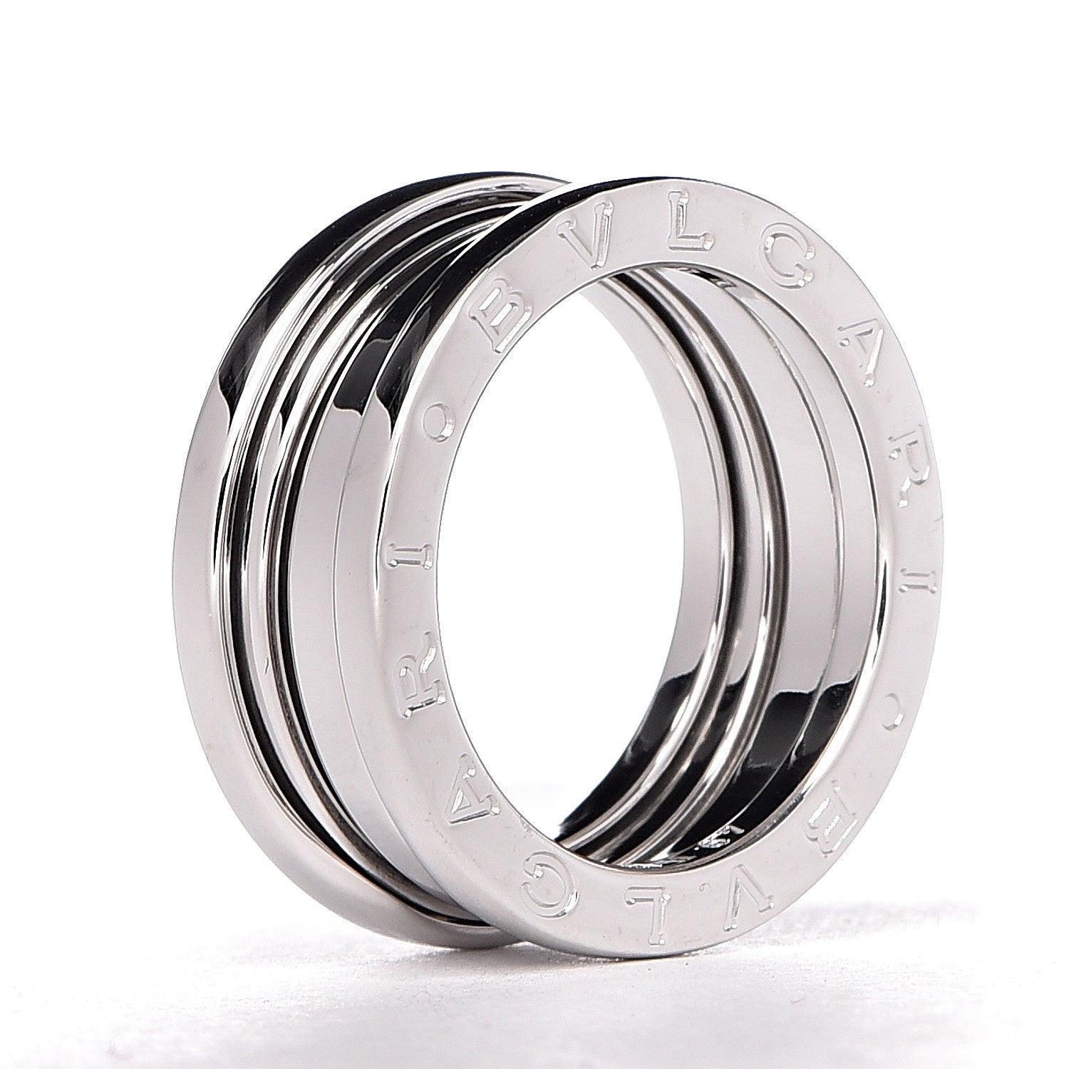 Bulgari 18K White Gold B.Zero1 Three-Band Ring 49 4.75 3 of 6