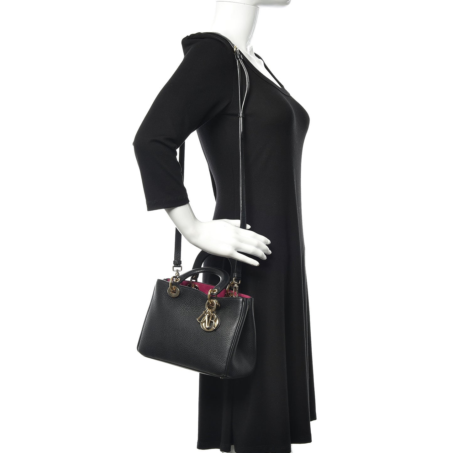 Bullcalf Mini Diorissimo Tote Black Rose Indien
