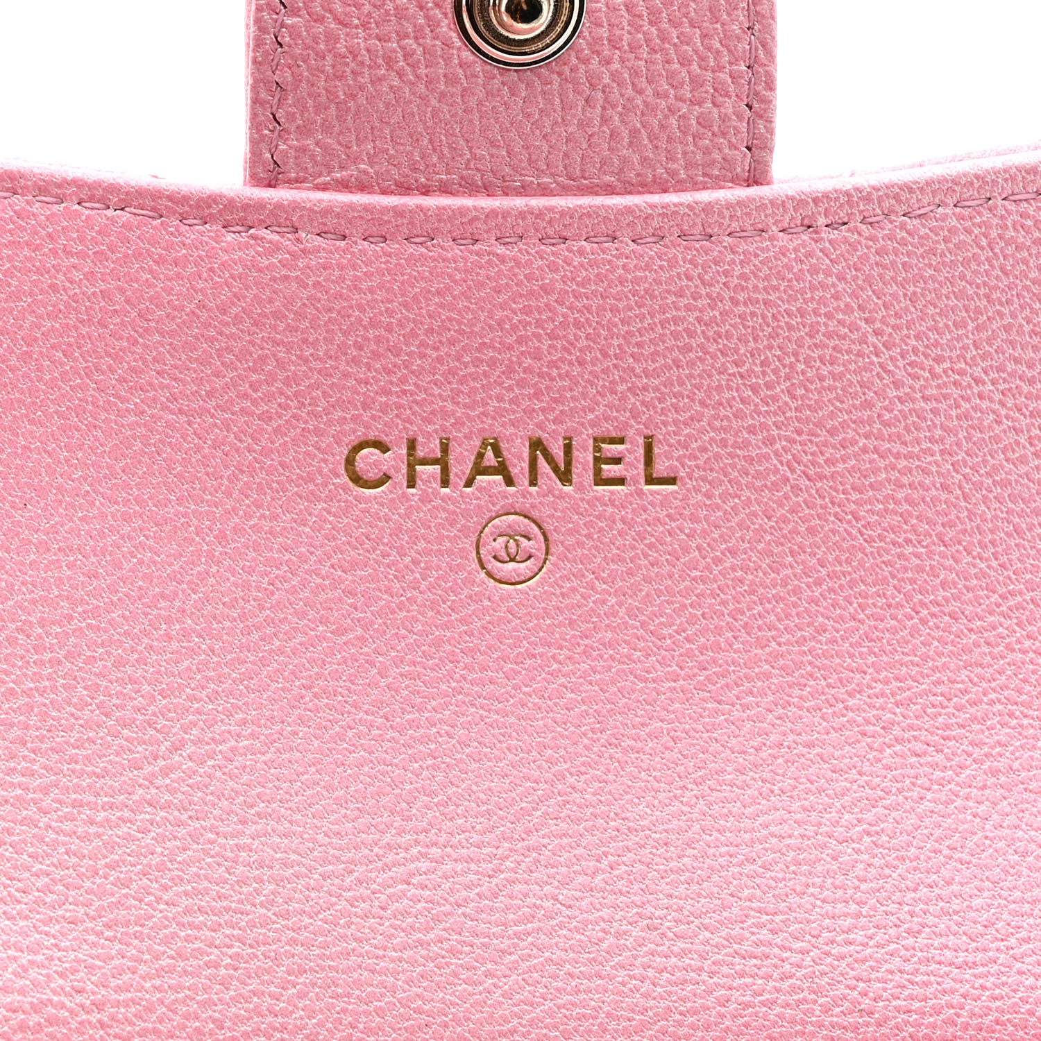 Chanel Cloudy Pearly Goatskin Quilted Flap Card Holder Wallet Light Pink 6 of 9