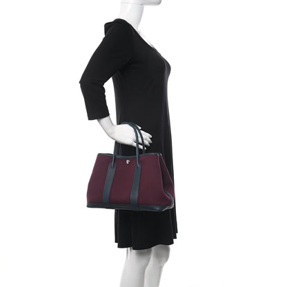 Hermes Toile Negonda Garden Party 30 TPM Prune Bleu de Prusse 2 of 9