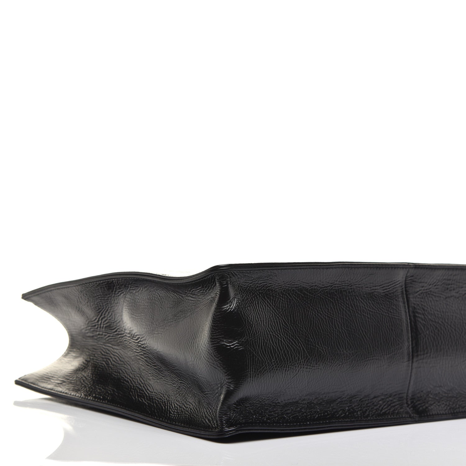 Chanel Shiny Aged Calfskin Shopping Bag Black 8 of 10
