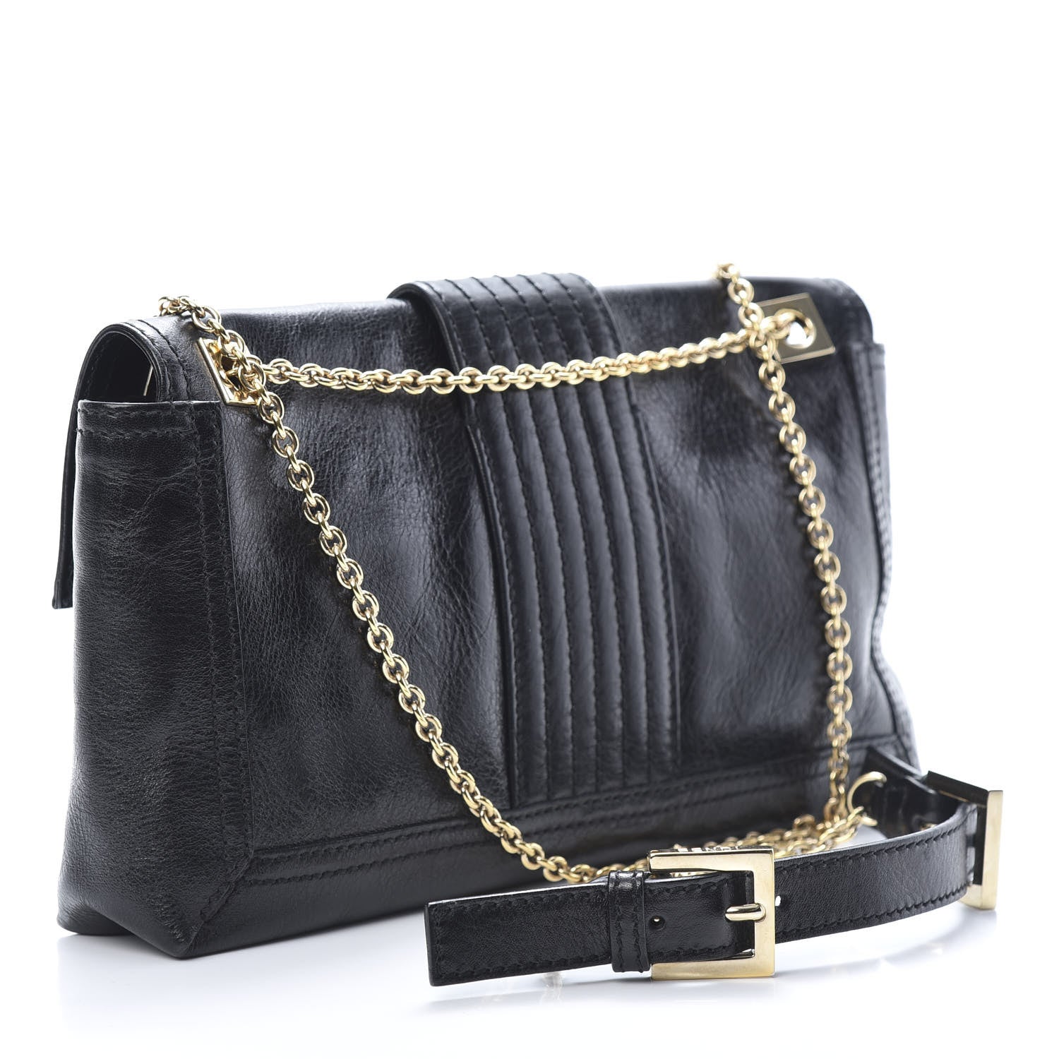 Fendi Vitello Acqua Maxi Baguette Bag Black 3 of 11