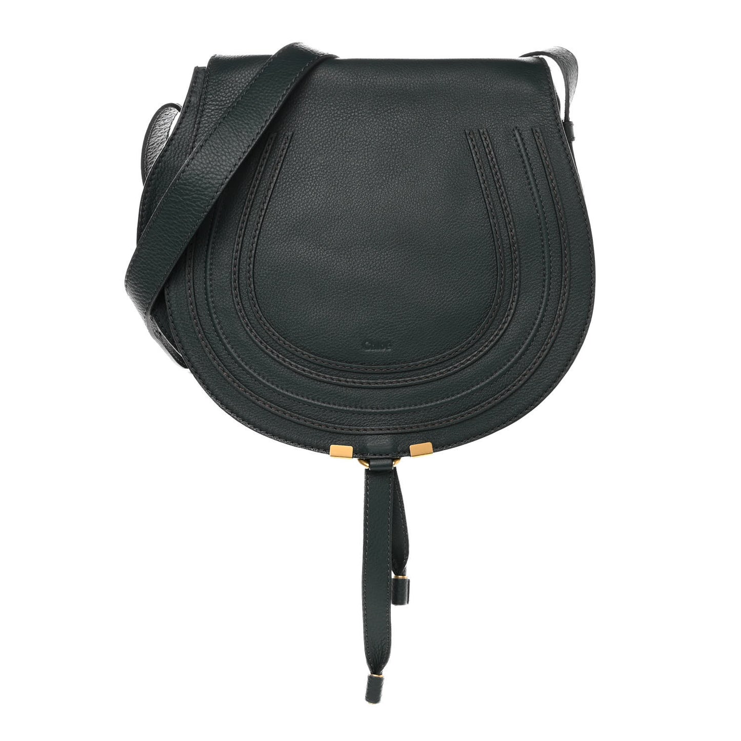 Calfskin Medium Marcie Round Crossbody Bag Epicea