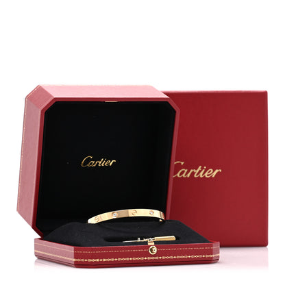 Cartier 18K Yellow Gold 4 Diamond LOVE Bracelet 18 8 of 8