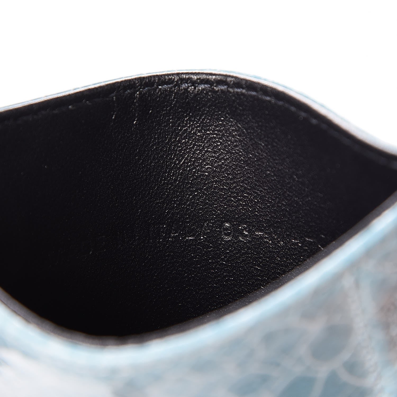 Christian Dior Ceramic Effect Cannage Diorama Card Holder Light Blue 6 of 8