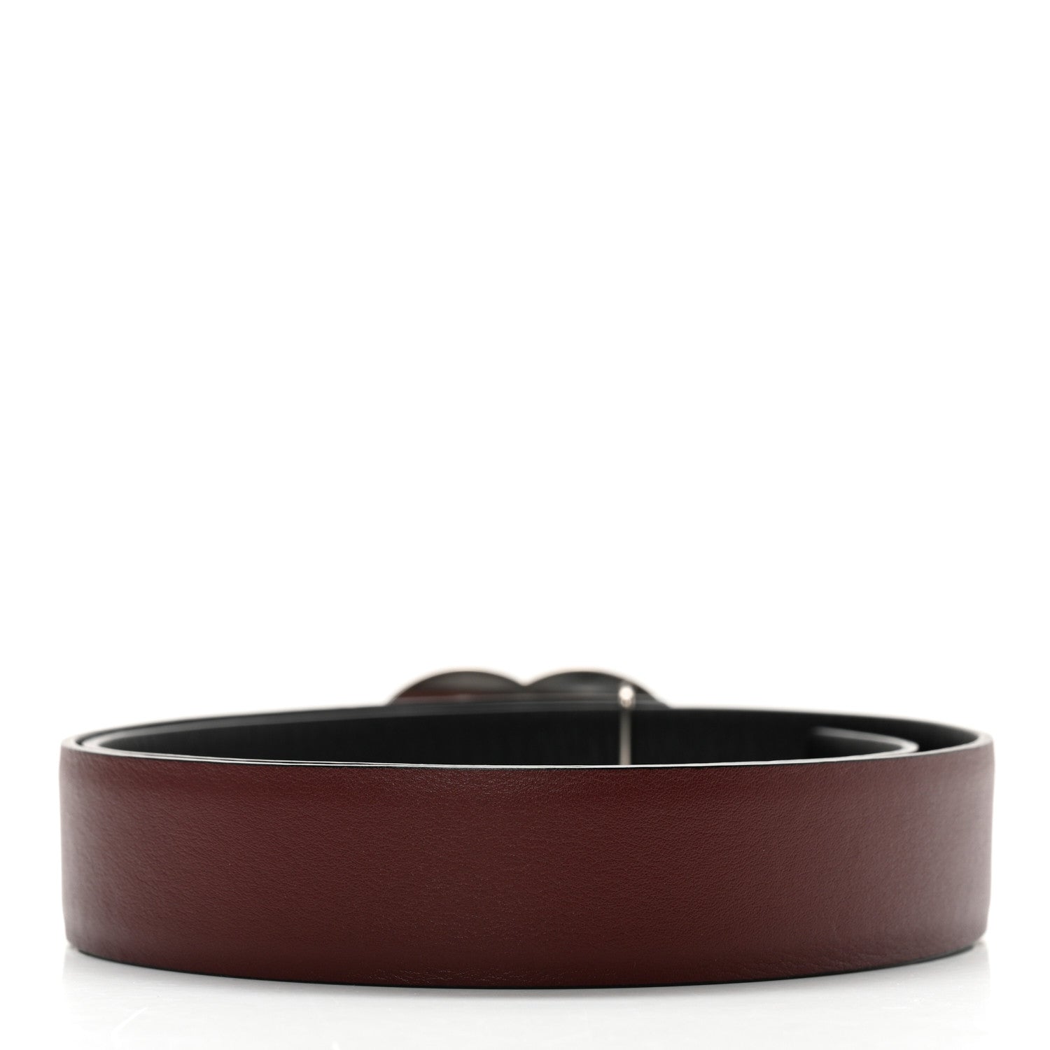 Chanel Calfskin CC Reversible Belt 70 Black Burgundy 4 of 10