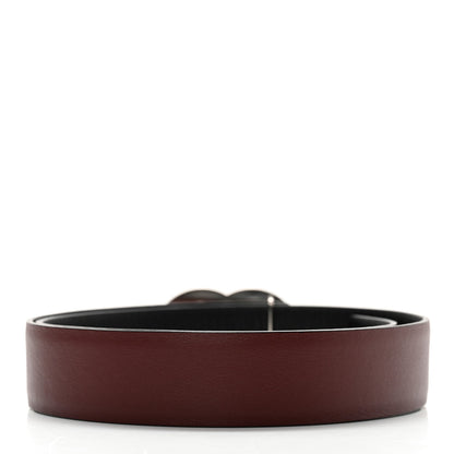Chanel Calfskin CC Reversible Belt 70 Black Burgundy 4 of 10