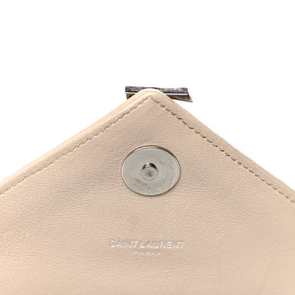 Saint Laurent Sheepskin Matelasse Chevron Monogram Medium College Bag Rose Antic 10 of 17