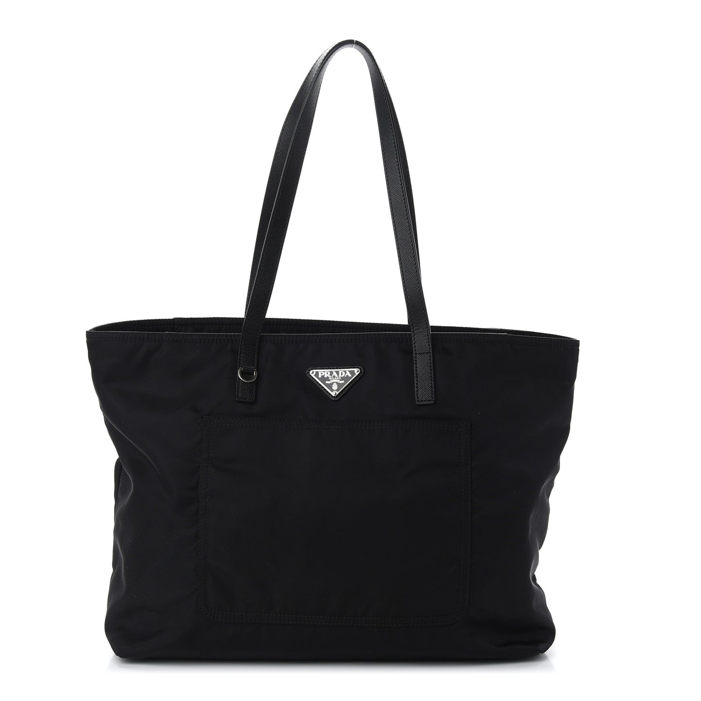 Tessuto Nylon Saffiano Tote Black