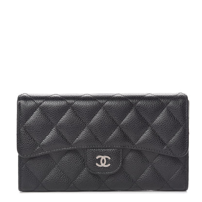 Chanel Caviar Quilted Large Flap Wallet Black 1 of 9