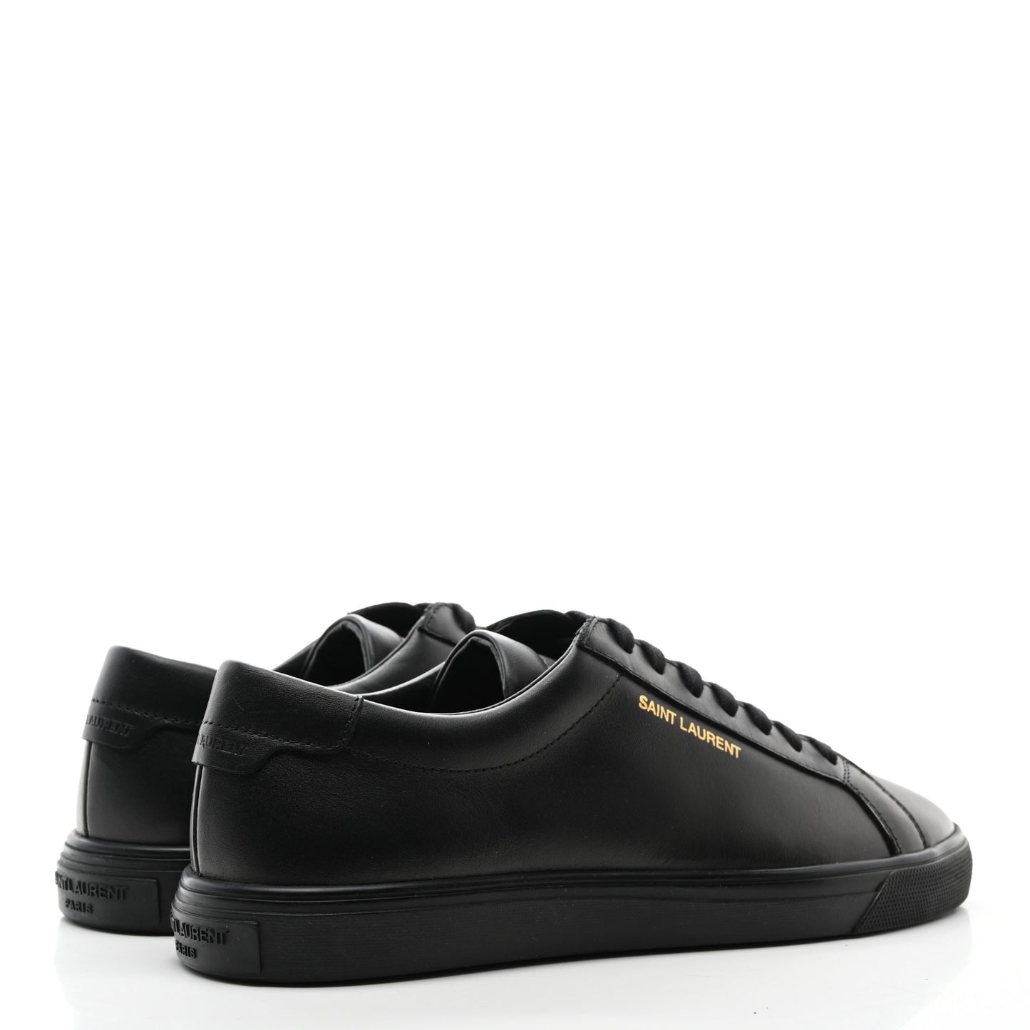 Calfskin Andy Low Top Sneakers 38.5 Black