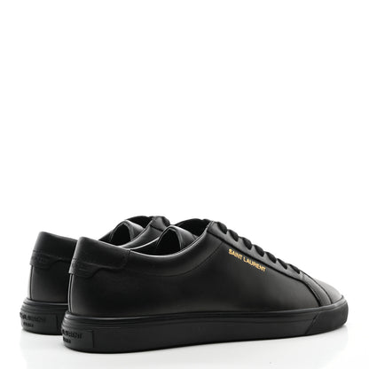 Saint Laurent Calfskin Andy Low Top Sneakers 38.5 Black 4 of 9