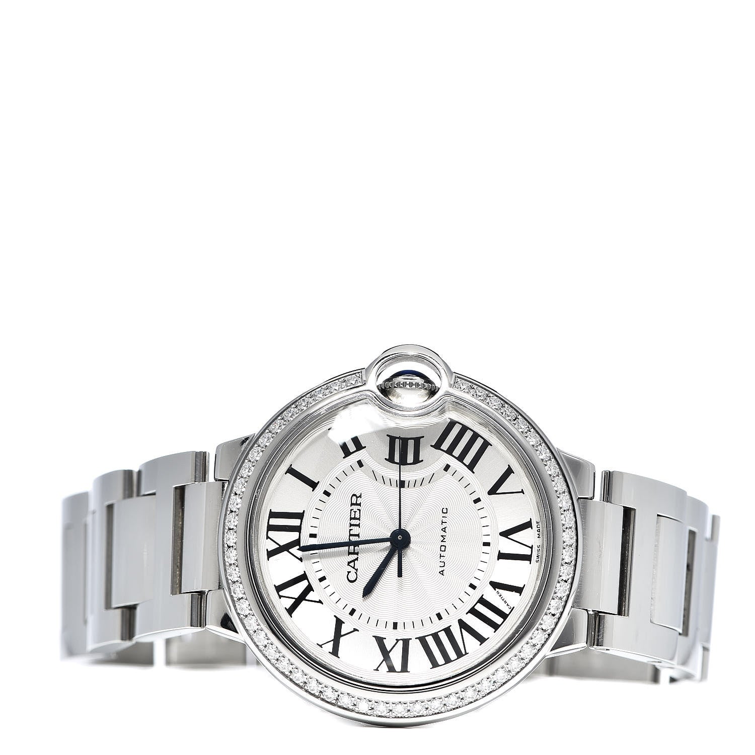 Cartier Stainless Steel Diamond Bezel 36mm Ballon Bleu De Cartier Automatic Watch 3 of 9