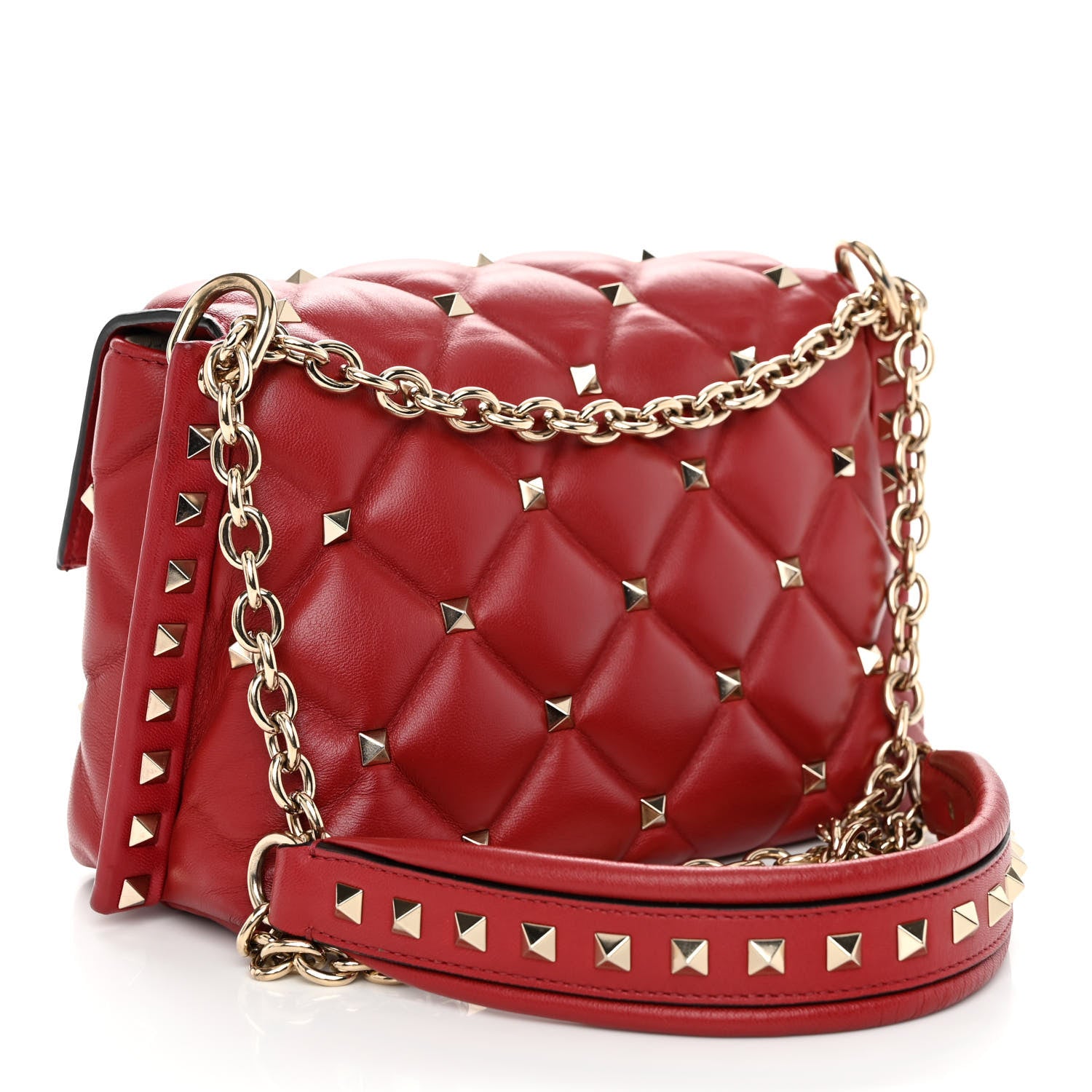 Valentino Garavani Nappa Small Candystud Crossbody Rosso Valentino 3 of 11