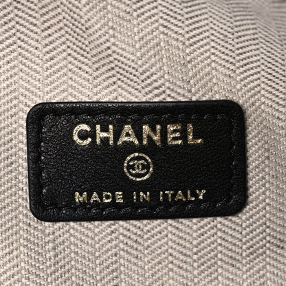 Chanel Lambskin Quilted Hobo Clutch With Chain Black 5 of 9
