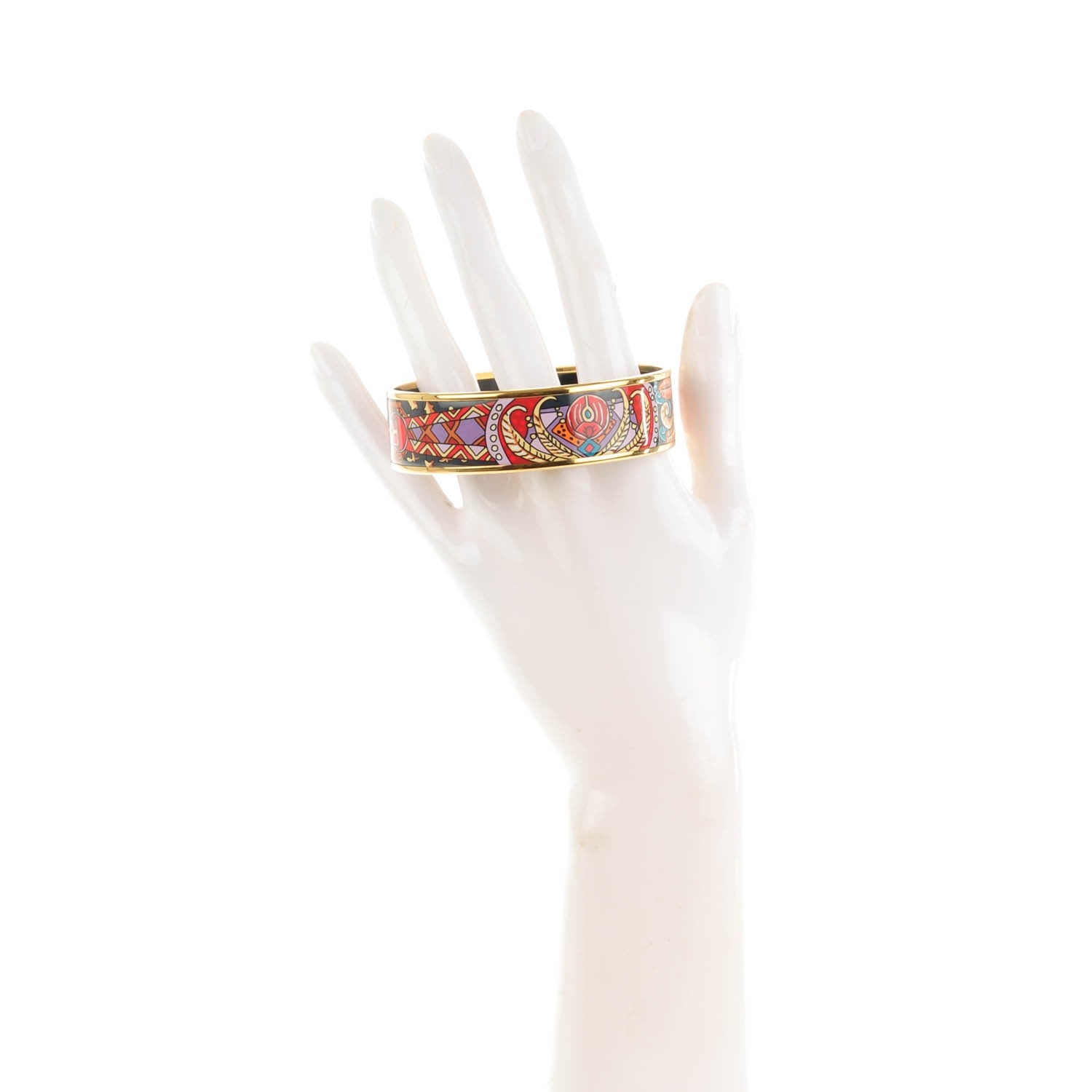 Hermes Enamel Printed Wide Bracelet 70 2 of 5