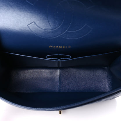 Chanel Caviar Quilted Jumbo Double Flap Navy Blue 4 of 10