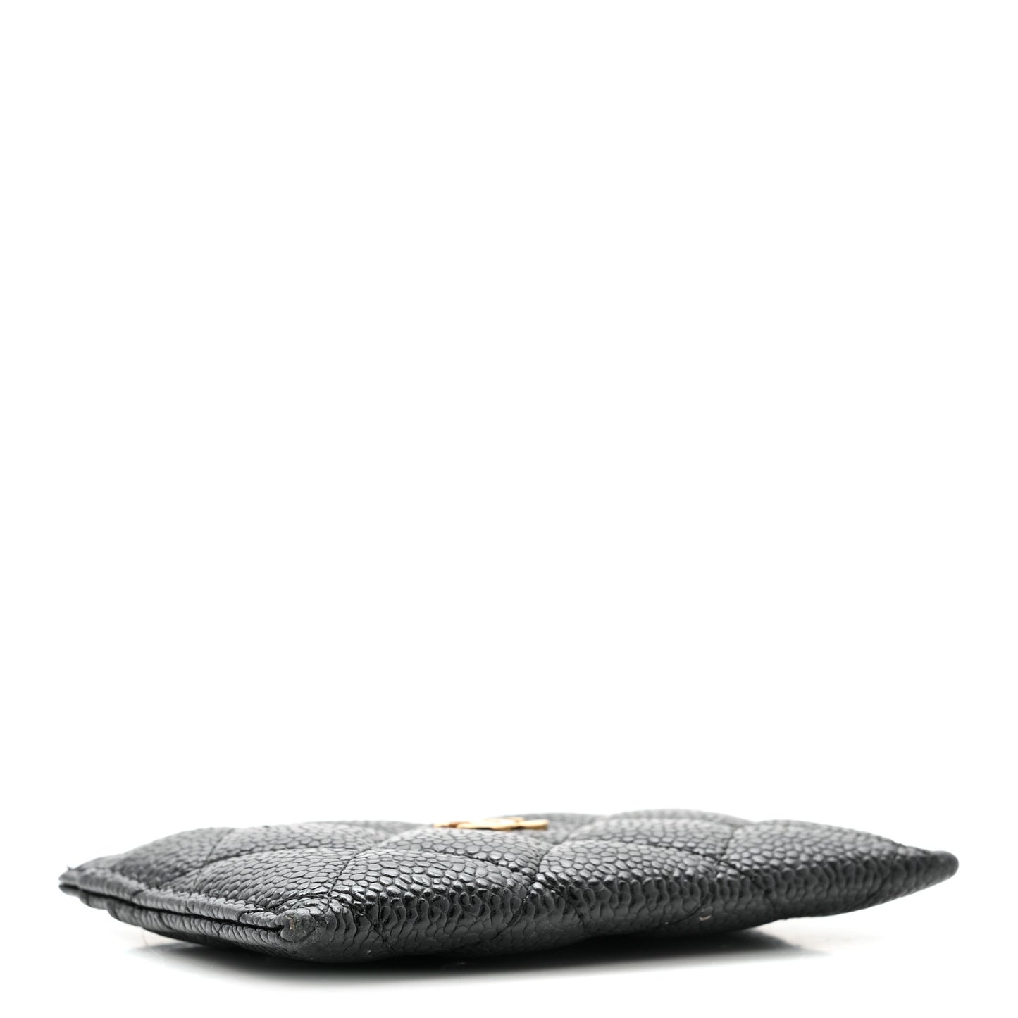 Caviar Quilted Card Holder Black