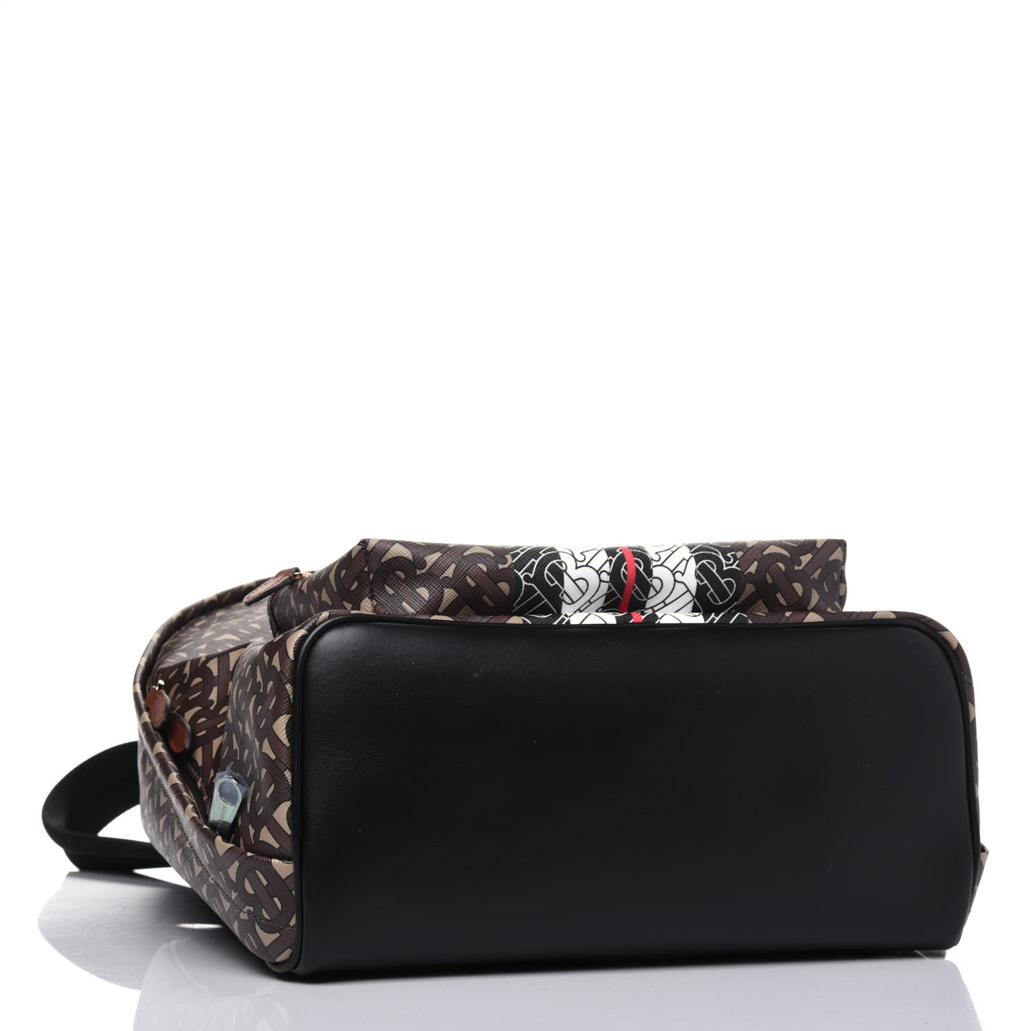 Burberry E-Canvas Monogram Stripe Backpack Bridle Brown 3 of 12